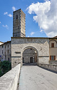 Roman Solestà Bridge in Ascoli Piceno, Marche Italy