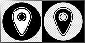 GPS标记图标。 GPS标记图标。