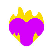 火上的心图标设计 火上的心图标设计