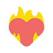 火上的心图标设计 火上的心图标设计