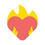 火上的心图标设计 火上的心图标设计