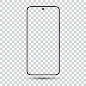 透明背景的智能手机 透明背景的智能手机