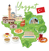 Yozgat城市旅游地图