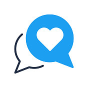 爱心言语泡泡图标 爱心言语泡泡图标