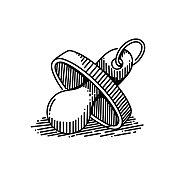 婴儿奶嘴拍线图标，草图设计，像素完美，可编辑的笔画。婴儿，孕妇，母亲。