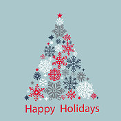 雪花圣诞树。 雪花圣诞树。