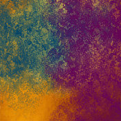 蓝色，紫色和金色的抽象纹理。金属全框架表面Grunge纹理背景。