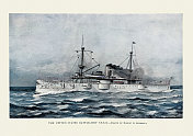 美国海军战舰德克萨斯号二级战列舰，19世纪90年代海军军史