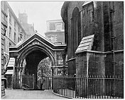 伦敦圣殿教堂的古董照片