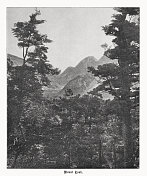 奥拉基/新西兰库克山，半色调印刷，1899年出版