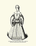 凯瑟琳・帕尔，女王如果亨利八世，都塔尔妇女时尚，时代服装，连衣裙