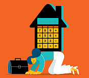房屋贷款-计算器-女商人
