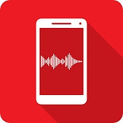 声波智能手机图标剪影 声波智能手机图标剪影