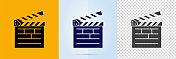 电影院护墙板图标集。