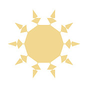 星星和太阳金色图标