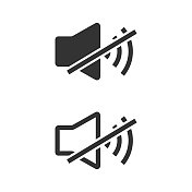 无声或无声音图标。 无声或无声音图标。