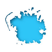 密克罗尼西亚地图-白纸，蓝色背景