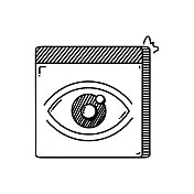 网络安全线图标，草图设计，像素完美，可编辑的笔画。计算机，网页，网站，隐私，挂锁，安全。