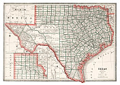 1883年美国德克萨斯州地图
