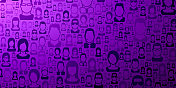 抽象紫色背景-人物图案