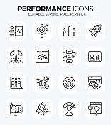 绩效图标-业务员工和流程绩效管理符号 绩效图标-业务员工和流程绩效管理符号