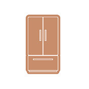 厨房图标在一个透明的背景-冰箱