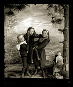 维多利亚时代儿童肖像，约1890年