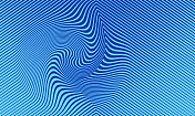 蓝色抽象背景的波纹，波浪线