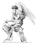 诗歌寓言，有翅膀的女人，1899年的插图