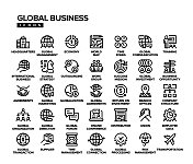 全球业务线图标集