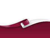 卡塔尔国旗丝带。背景上的卡塔尔国旗。模板。复制空间。矢量股票插图 卡塔尔国旗丝带。背景上的卡塔尔国旗。模板。复制空间。矢量股票插图