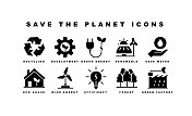拯救世界，绿色能源，可再生能源，拯救地球，回收图标