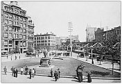 纽约的古董照片:富尔顿街和法院街，布鲁克林