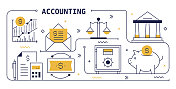 会计矢量设计。设计是可编辑的,颜色可以改变。创意图标向量集:资金流,分析,审计,税收,预算,平衡,会计 会计矢量设计。设计是可编辑的,颜色可以改变。创意图标向量集:资金流,分析,审计,税收,预算,平衡,会计