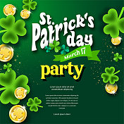 圣帕特里克节特别派对邀请模板