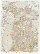 1899年美国密歇根州地图