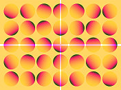 抽象黄色渐变圆形条纹几何形状无缝纹理背景 抽象黄色渐变圆形条纹几何形状无缝纹理背景