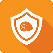 盾蜗牛壳图标剪影 盾蜗牛壳图标剪影