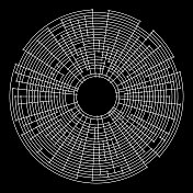 圆点连接的圆形网格