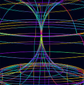 霓虹灯渐变三维转弯线结构技术图案背景