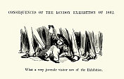 古斯塔夫・多雷的老式漫画，1862年伦敦展览的后果，1860年代维多利亚