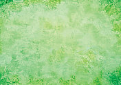 抽象的绿色水彩背景。