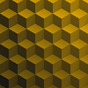 抽象的几何背景与棕色立方体-新潮的3D背景