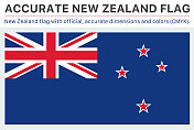 新西兰国旗(官方CMYK颜色，官方规格)