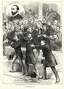 19世纪19世纪80年代，混乱的议会，迈克尔・戴维特和爱尔兰自治议员在下议院