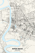 美国路易斯安那州巴吞鲁日矢量地图