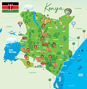 肯尼亚国家公园地图