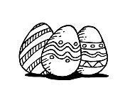 复活节彩蛋手绘插图