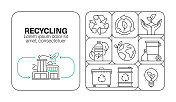回收横幅线图标集设计