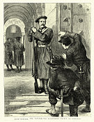 守卫梵蒂冈门外的士兵,罗马,除公务外禁止入内,19世纪70年代,19世纪历史 守卫梵蒂冈门外的士兵,罗马,除公务外禁止入内,19世纪70年代,19世纪历史